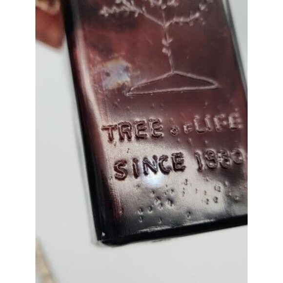 Vtg Straub Hullers Elixir Tree of Life Health Purple Amethyst Glass 8" Bottle - Picture 10 of 12